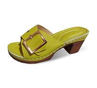 Sabots en Bois pour Femme - Mules avec Talon Sandales d'été colorées à Bout Ouvert compensées Cuir Escarpins compensé 2026