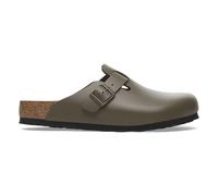 Sabots en cuir Birkenstock Boston Gris 43
