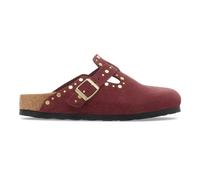 Sabots en cuir suÃ©dÃ© rivetÃ© femme Birkenstock Boston Rouge 39