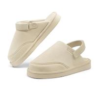 Sabots en daim unisexes pour filles et garçons - Sandales classiques en liège avec boucle réglable, sable, 2-2.5 ans