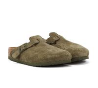 Birkenstock Sabots Boston en suède Homme Kaki Taille 36