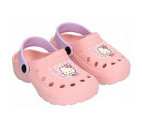 Sabots en EVA Hello Kitty pour fille - Sabots d'été légers et confortables avec sangle arrière, rose et lilas avec perforations, chaussures d'été pour plage et piscine, rose, 24/25 EU