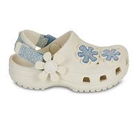 Crocs Toddler Classic Denim Flower Adjustable Backstrap Sabots Enfants Summit White 22