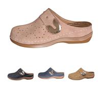 Sabots et mules pour femme à talon compensé - Chaussures d'été à fleurs - Chaussures de loisirs tendance - Semelle fixe - Chaussures de jardin - Sandales confortables - Sandales de plage - Bohème