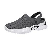 Sabots et mules pour homme - Sandales d'été en maille - Avec sangle réglable - Antidérapantes - Avec soutien de la voûte plantaire - Sandales d'extérieur légères - Chaussons aérés - Taille 39 à 44