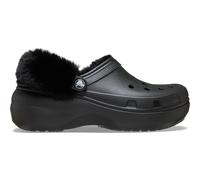 Crocs Sabot Classic Platform Fuzz Lined – Plateforme, doublure en fourrure – Noir 36-37 EU