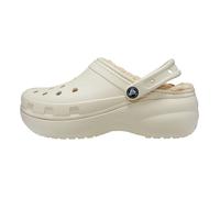 Sabots femme - Crocs - Classic Platform Glitter - Couleur Bone - Doublure chaude - Semelle compensée 39/40