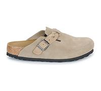 Sabots Beiges Pour Femmes Birkenstock Boston Braided Suede Leather Narrow 1026694-taupe