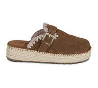 Mou Sabots JUTE CLOG PLAIN SUEDE in Marron 39