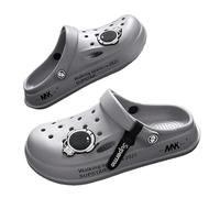 Sabots Hole Shoes Unisexe Summer Cartoon Home Hole Sandales Sabots Chaussures Pantoufles Student Desk Sandales-A - Gris-38 À 39