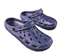Sabots Homme Clogs, Chaussons d'été Creux Respirant Chaussures de Plage Confortables pour Maison Piscine Mer Douche Sandales de Plage(Size:EU 45,Color:Bleu)