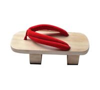 Sabots japonais en bois sandales tendance pour appartement d'été extérieur et intérieur taille 40, rouge, taille 40, Rouge Taille 40, Medium