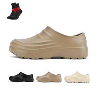Sabots Mocassins for Femmes et Hommes, Sabots de Travail de Cuisine imperméables, légers et résistants à l'usure, Mules à Enfiler for Femmes(Khaki,43 EU)