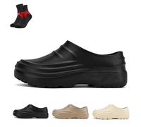 Sabots Mocassins for Femmes et Hommes, Sabots de Travail de Cuisine imperméables, légers et résistants à l'usure, Mules à Enfiler for Femmes(Black,43 EU)