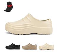 Sabots Mocassins for Femmes et Hommes, Sabots de Travail de Cuisine imperméables, légers et résistants à l'usure, Mules à Enfiler for Femmes(Beige,44 EU)