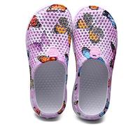 Sabots Mules Chaussures Respirant Fermé Chaussures de Jardin D'Été Amants Pantoufles Plage Sandales Hommes Femmes Piscine Sandales Chaussons Rose Papillon 42