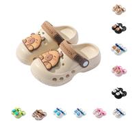 Sabots Mules Fille Garcon, Sabot de Jardin Mixte Enfants Mignon Sandales Plastique Plage Pantoufle Ete Respirant Claquette Piscine Chaussures d’été Confortables et Antidérapantes, 22-34 EU