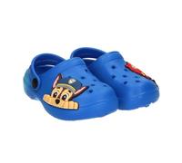 Sabots Paw Patrol pour enfant 100% EVA avec broches de Chase et Marshall, sangle arrière réglable, légers et confortables pour la plage, la piscine et l'été, bleu, 24/25 EU