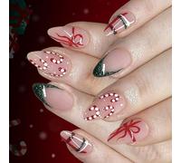 Sabots permanents en colophane persistants Application rapide Scintillate French Tip Plan Cadeau de vacances Set Candy Stick Sabots doublés en polyacrylate