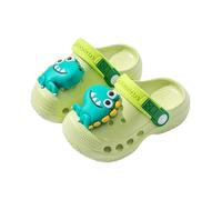 Sabots pour enfants adorables petits animaux, chaussures de jardin, légères, confortables, mignonnes et respectueuses de l'eau, sabots pour enfants, pour l'été, la plage, la piscine, 03 Vert clair, 32