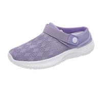 Sabots pour femme - Chaussures de jardin - Chaussures d'été - Sandales de plage - Sandales avec semelle légère - Chaussures de santé - Respirantes - Antidérapantes - En maille respirante, lilas, 38 EU