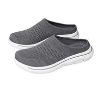 Sabots pour homme et femme - Pantoufles décontractées - Couleur unie - Bout enveloppé - En maille Flyweave - Demi-tongs respirants - Pour couple - Grands sabots de jardin - Baskets pieds nus