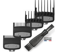 Sabots pour tondeuse - ZOKKO - Lot de 4 - 1.5mm, 3mm, 4.5mm, 6mm - Compatible Wahl - Noir - Plastique - Pour dégradé