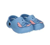 Sabots Premium Stitch pour garçon et Fille - Sabots Disney Licence Officielle 100% EVA Couleur Bleue avec Broches et Sangle arrière, Chaussures d'été légères et Confortables pour la Plage et la