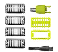 Sabots + Tete nez 4 Sabots Barbe 1/2/3/5mm 1 Sabot Corps 1 Protection peau 1 Tete nez oreille compatible avec Philips OneBlade OneBlade Pro QP2515 QP2530 QP2630 QP2734 QP2830 QP6510 Phonillico®