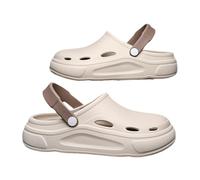 Sabots Unisexe 2-en-1 Claquettes Oreiller Doux Bout Fermé Semelle Épaisse Respirant Chaussures de Jardin Léger Conduite Plage Piscine Intérieur Extérieur pour Hommes Femmes