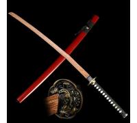 Sabre de samouraï en wengé naturel 103 cm,Katana d'entraînement au kendo en bois,Bokken fait main avec fourreau,Sabre d'entraînement japonais en bois pour cosplay,exposition,collection,Halloween