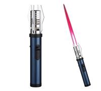 Sabre Laser Briquet Coupe-Vent à Gaz en Métal - Torche à Jet Lumineux Rechargeable pour Barbecue et Extérieur (Bleu)