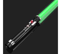Sabre laser, double sabre laser avec poignée en métal, oscillation fluide RVB 16 couleurs, son FX, réglable, épée rechargeable adaptée pour adultes, enfants, anniversaires, jeux de rôle d'Halloween