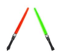 Sabre Laser pour Enfants,7 Couleurs Sabre Lumineux, Epées Laser à LED avec Son,2 Pièces 2 en 1 Sabre Laser Lumineux, Télescopiques Duel Sabre Laser, Cadeau Noël Halloween