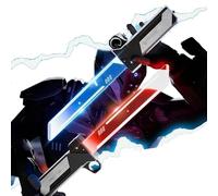 Sabre laser rétractable enfichable, sabre lumineux LED 2 en 1 avec capteur de mouvement, épée lumineuse à double lame, épée réversible à poignée rotative du bout des doigts, pour cosplay (1set)