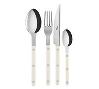Sabre Paris | 24 pièces, Set de couverts de table pour 6 Personnes 24cm Bistrot, couleur Ivoire et finition brillante : Couteaux, fourchettes, cuillères à soupe et petites cuillères