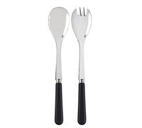 Sabre Paris | Couverts à salade 26,5 cm Pop couleur Noir, 2 pièces. Couvert en Acier Inoxydable. Idéal pour les grands saladiers et servir les salades d'été.