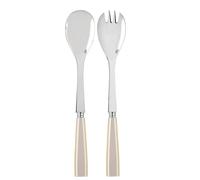 Sabre Paris | Couverts à salade Icône couleur Nacre, 2 pièces. Couvert en Acier Inoxydable. Idéal pour les grands saladiers et servir les salades d'été.