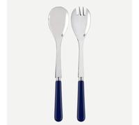 SABRE PARIS - Lot de 2 Couverts à Salade 26 cm - Pop - Acier Inoxydable & Acrylique - Passe au lave-vaisselle - Bleu Marine