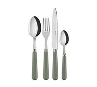 Sabre Paris | Ménagère 24 pièces, Set de couverts de table pour 6 Personnes 23cm Pop, couleur Asperge. Comprend couteaux, fourchettes, cuillères à soupe et petites cuillères en Acier Inoxydable.