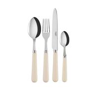 Sabre Paris | Ménagère 24 pièces, Set de couverts de table pour 6 Personnes Pop, couleur Ivoire. Comprend couteaux, fourchettes, cuillères à soupe et petites cuillères en Acier Inoxydable.