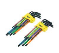 SabreCut 18pcs SCTGKB1 1.5mm 10mm T10 T50 Accessoires Durable | Diamond tips améliorent torque et reduce cam-out; black-oxide finish, colour coding et soft grips add durabilité et comfort
