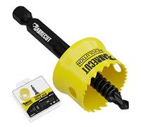 SabreCut HSM025 Kit de scie cloche haute performance pour tôle d'acier à paroi mince 25 mm avec corps en acier et mandrin en cobalt HSS M42 avec profil de dent progressif