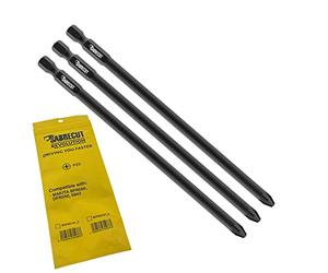 SabreCut SCPZ2157_3 157mm PZ2 Tournevis pour cloisons sèches assemblé à alimentation automatique Embout de pistolet PoziDriv POZI No.2 robuste compatible avec Makita BFR550 6843 DFR550