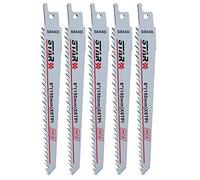 SabreCut SCRS644D Lot de 50 lames de scie sabre sabre 150 mm pour coupe rapide du bois, fabriquées en acier rapide