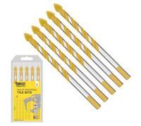 SabreCut SCTBB7 5 x forets multi-matériaux pour carrelage 7mm x 125mm pour céramique porcelaine granit marbre avec boîte de rangement durable