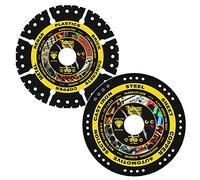 SabreCut VBSCK125 Lot de 2 lames de scie diamant pour meuleuse d'angle de coupe en métal et multi-matériaux 125 mm x 22,23 mm