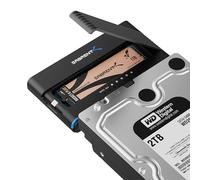SABRENT 2 en 1 SSD/HDD SATA 2,5"/3,5" et M.2 NVMe vers USB 3.2, Station d'accueil du Disque Dur USB-c, Boitier Externe pour Disque Dur + m2 PCIe, clonage Hors Ligne, avec Alimentation (DS-UCMH)