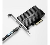 SABRENT Adaptateur réseau PCIe 10 Gigabit Ethernet - Carte PCIe 3.0 x4, dissipateur thermique en aluminium, rétrocompatible avec 5 GbE/2,5 GbE/Gigabit/Fast Ethernet, compatible avec x4/x8/x16