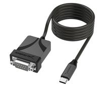 SABRENT Adaptateur USB Type C vers DB9 série RS232, chipset Prolific PL2303GS USB 2.0, débit en bauds 1 bps-12 Mbps, pour terminaux POS, modems, GPS, appareils, 1.8M (CB-D9C6)
